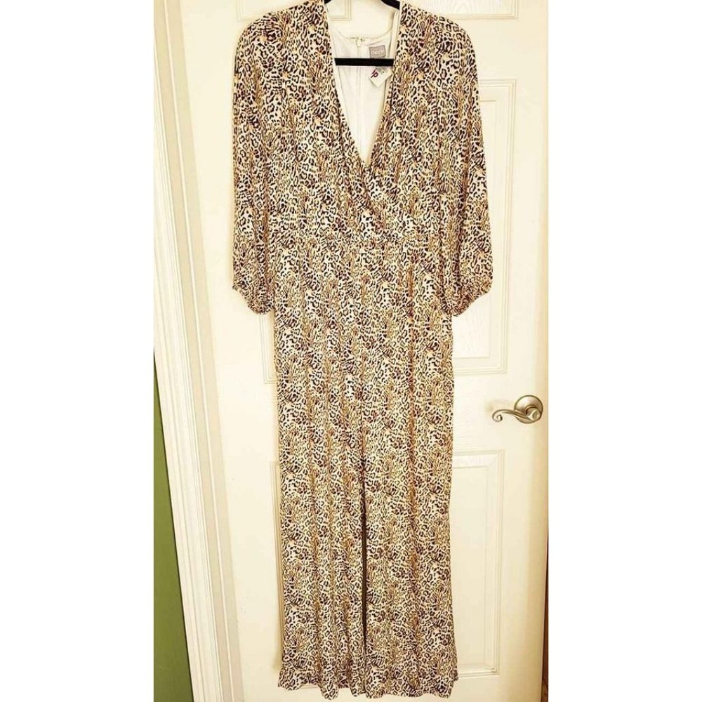 NWT Chico's Leopard Jaguar Animal Print Pants Jumpsuit Romper Sz 1.5 10